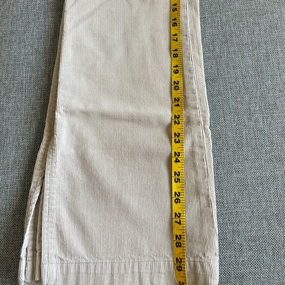 Vintage Banana Republic Beige Wide-leg Split-hem Corduroy Pants - Picture 8 of 10
